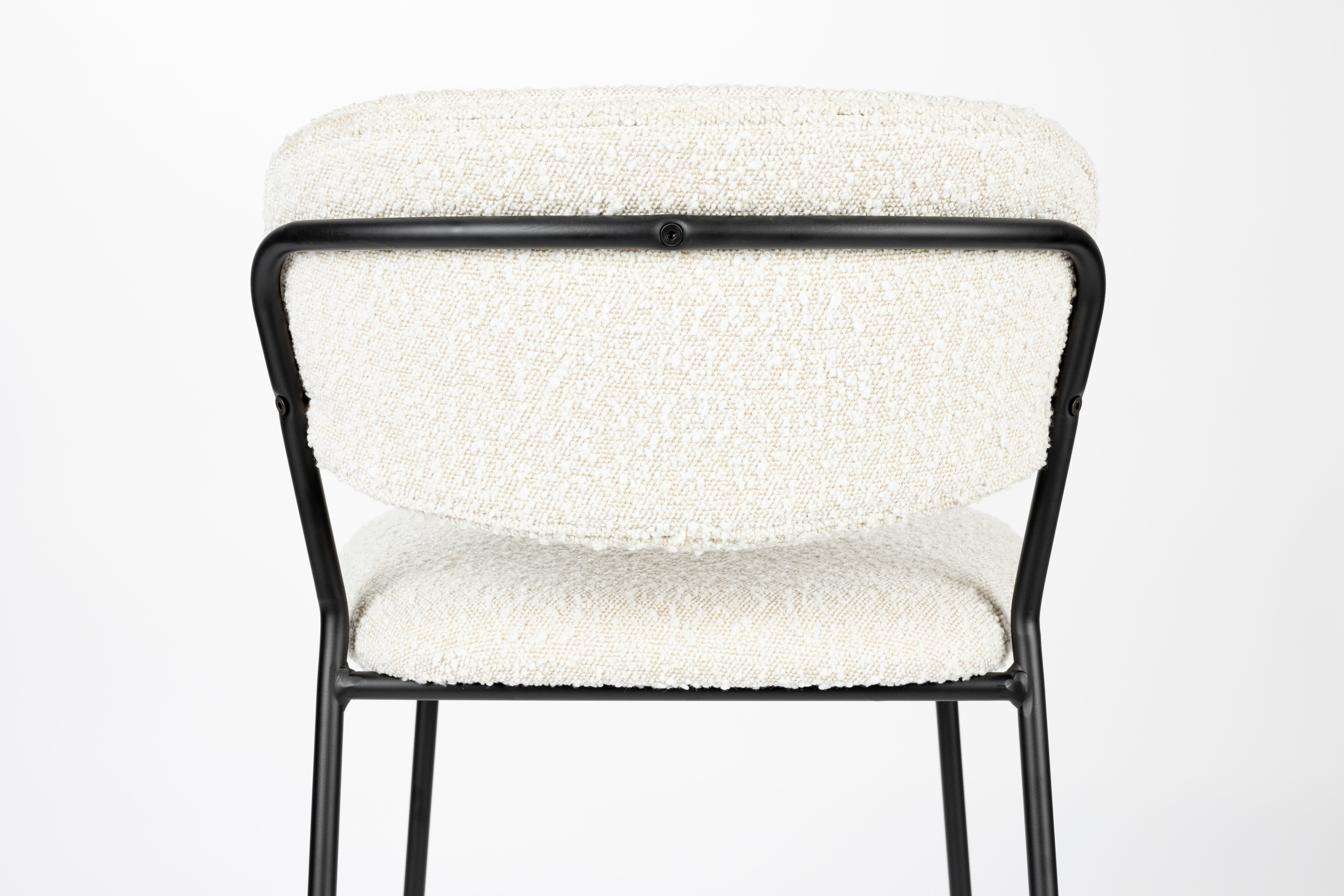 Counter Stool Jolien Black/Bouclé